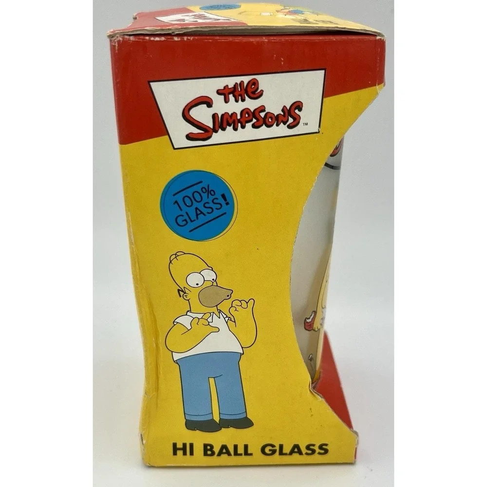 Simpsons Homer Simpson Hi Ball Glass D'OH Underwear 2000 New In Box